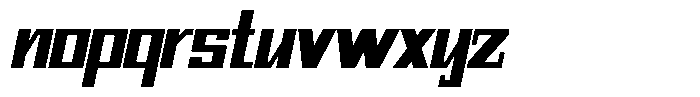 Mechorid Black Oblique Condensed Font LOWERCASE