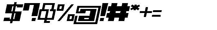 Mechorid Black Oblique Expanded Font OTHER CHARS