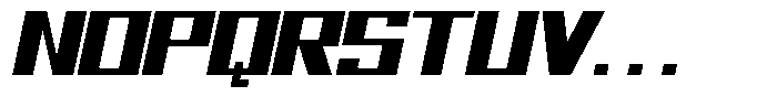 Mechorid Black Oblique Expanded Font UPPERCASE