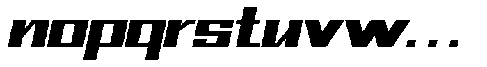 Mechorid Black Oblique Expanded Font LOWERCASE