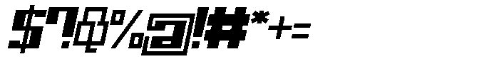 Mechorid Black Oblique Font OTHER CHARS