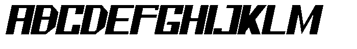 Mechorid Black Oblique Font UPPERCASE
