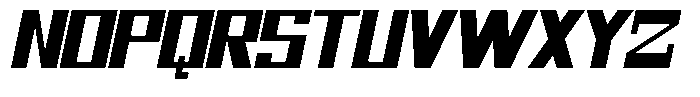 Mechorid Black Oblique Font UPPERCASE