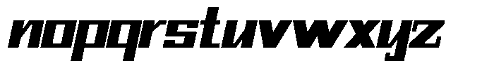 Mechorid Black Oblique Font LOWERCASE