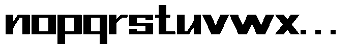 Mechorid Bold Expanded Font LOWERCASE
