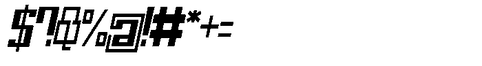 Mechorid Bold Oblique Condensed Font OTHER CHARS