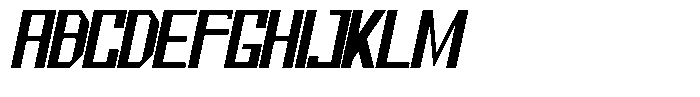 Mechorid Bold Oblique Condensed Font UPPERCASE