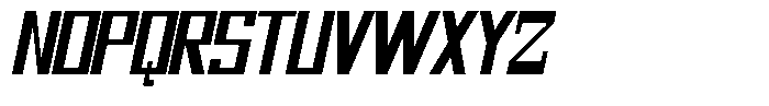 Mechorid Bold Oblique Condensed Font UPPERCASE