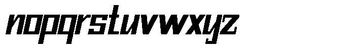 Mechorid Bold Oblique Condensed Font LOWERCASE