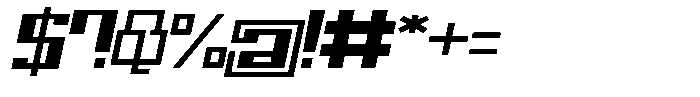 Mechorid Bold Oblique Expanded Font OTHER CHARS