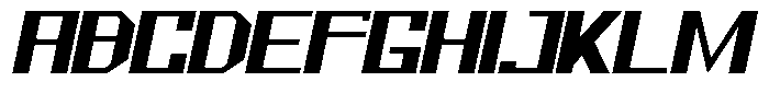 Mechorid Bold Oblique Expanded Font UPPERCASE