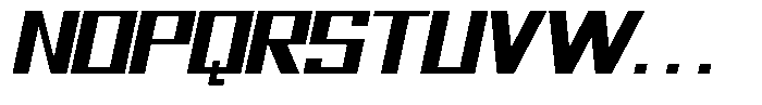 Mechorid Bold Oblique Expanded Font UPPERCASE