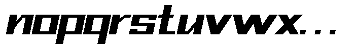 Mechorid Bold Oblique Expanded Font LOWERCASE