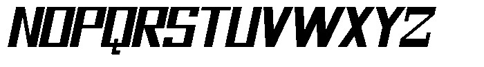 Mechorid Bold Oblique Font UPPERCASE