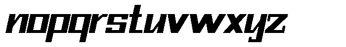 Mechorid Bold Oblique Font LOWERCASE