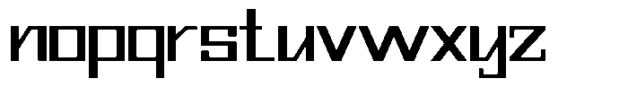 Mechorid Expanded Font LOWERCASE
