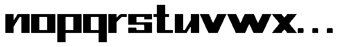 Mechorid Extra Bold Expanded Font LOWERCASE