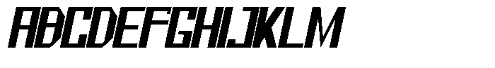 Mechorid Extra Bold Oblique Condensed Font UPPERCASE