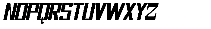 Mechorid Extra Bold Oblique Condensed Font UPPERCASE