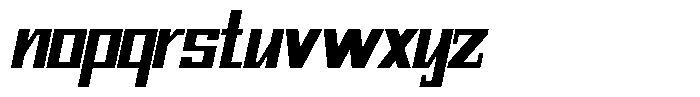 Mechorid Extra Bold Oblique Condensed Font LOWERCASE