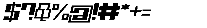 Mechorid Extra Bold Oblique Expanded Font OTHER CHARS