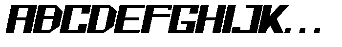 Mechorid Extra Bold Oblique Expanded Font UPPERCASE