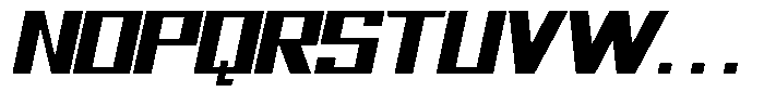 Mechorid Extra Bold Oblique Expanded Font UPPERCASE