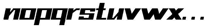 Mechorid Extra Bold Oblique Expanded Font LOWERCASE