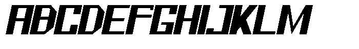 Mechorid Extra Bold Oblique Font UPPERCASE