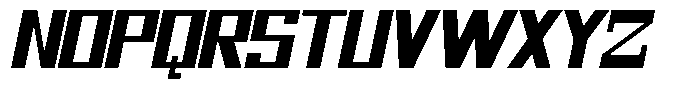 Mechorid Extra Bold Oblique Font UPPERCASE