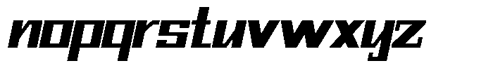 Mechorid Extra Bold Oblique Font LOWERCASE
