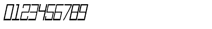 Mechorid Extra Light Oblique Condensed Font OTHER CHARS