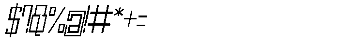 Mechorid Extra Light Oblique Condensed Font OTHER CHARS