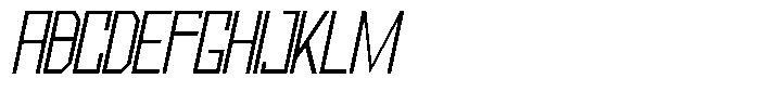 Mechorid Extra Light Oblique Condensed Font UPPERCASE
