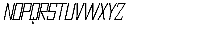 Mechorid Extra Light Oblique Condensed Font UPPERCASE