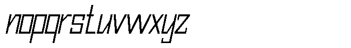 Mechorid Extra Light Oblique Condensed Font LOWERCASE