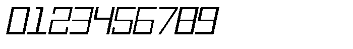Mechorid Extra Light Oblique Expanded Font OTHER CHARS