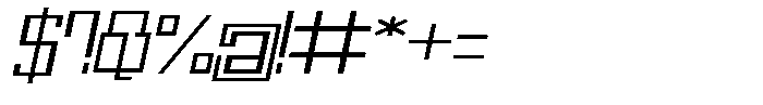 Mechorid Extra Light Oblique Expanded Font OTHER CHARS