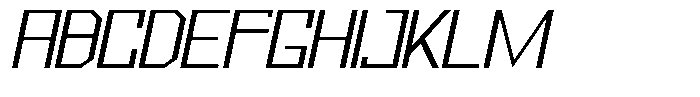 Mechorid Extra Light Oblique Expanded Font UPPERCASE