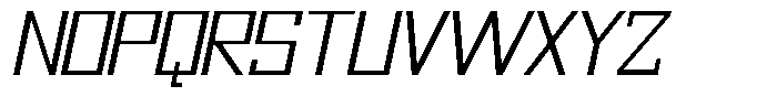 Mechorid Extra Light Oblique Expanded Font UPPERCASE
