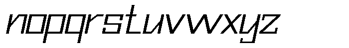 Mechorid Extra Light Oblique Expanded Font LOWERCASE