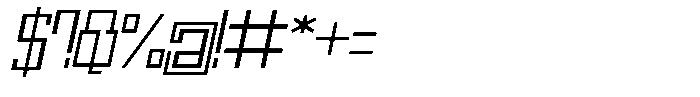 Mechorid Extra Light Oblique Font OTHER CHARS