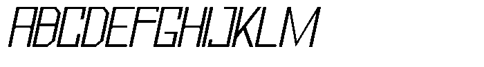 Mechorid Extra Light Oblique Font UPPERCASE