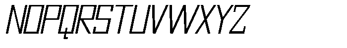 Mechorid Extra Light Oblique Font UPPERCASE