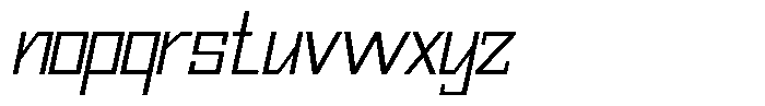 Mechorid Extra Light Oblique Font LOWERCASE
