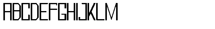 Mechorid Light Condensed Font UPPERCASE