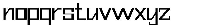 Mechorid Light Expanded Font LOWERCASE
