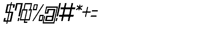 Mechorid Light Oblique Condensed Font OTHER CHARS