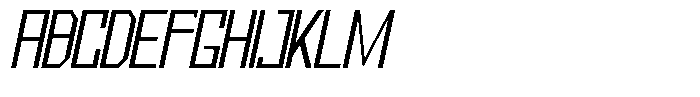 Mechorid Light Oblique Condensed Font UPPERCASE