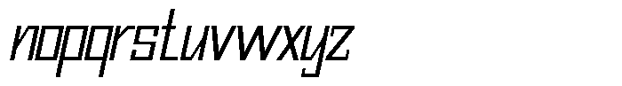 Mechorid Light Oblique Condensed Font LOWERCASE